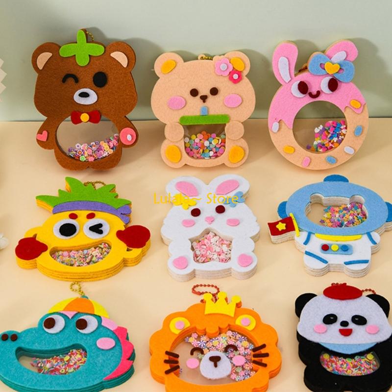 Art Craft Class - Y4QA การ์ตูนสัตว์ Shaker จี้หัตถกรรมของเล่นเด็กพัฒนาการศิลปะหัตถกรรมโครงการ