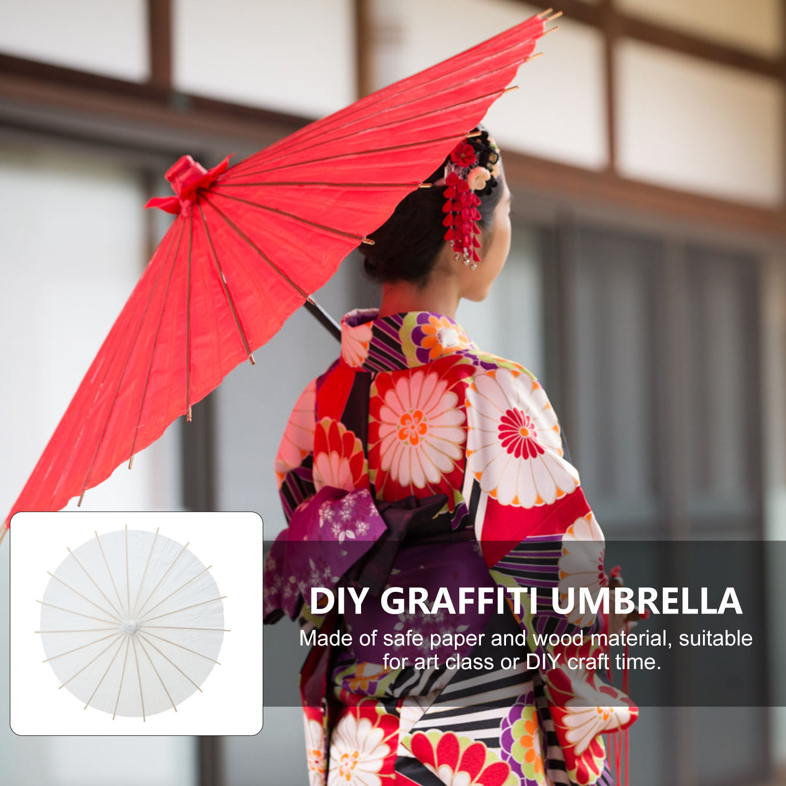 ร่มกระดาษเปล่าสำหรับระบายสี DI - Art Craft Class บทวิจารณ์และราคา