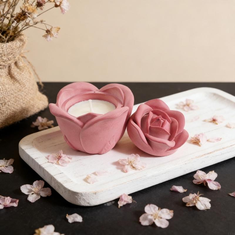 L43A Rose นูนเรซิ่น Jar แม่พิม - Art Craft Description บทวิจารณ์และราคา