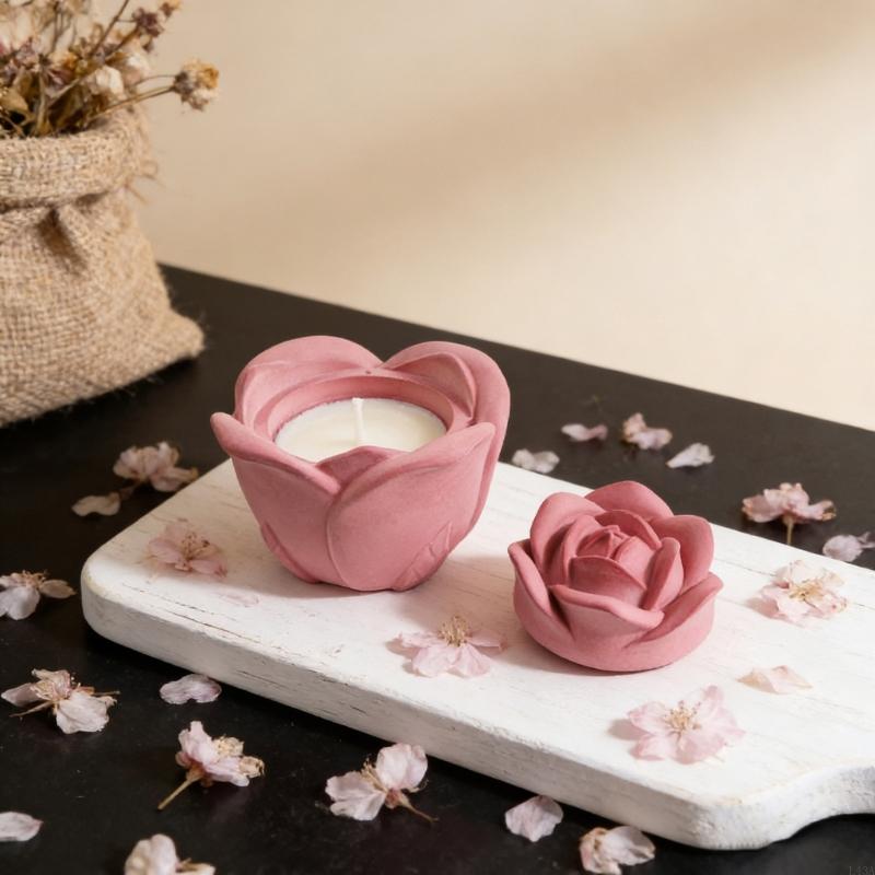 L43A Rose นูนเรซิ่น Jar แม่พิม - Art Craft Description บทวิจารณ์และราคา