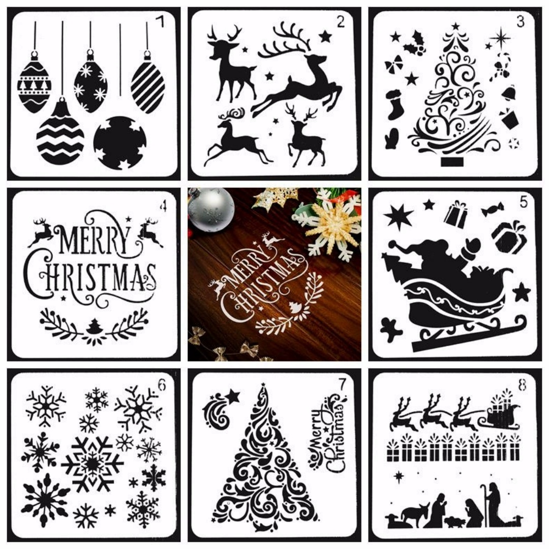 แม่แบบลายฉลุสำหรับวาดภาพคริสต์ - Art And Craft Xmas Tree บทวิจารณ์และราคา