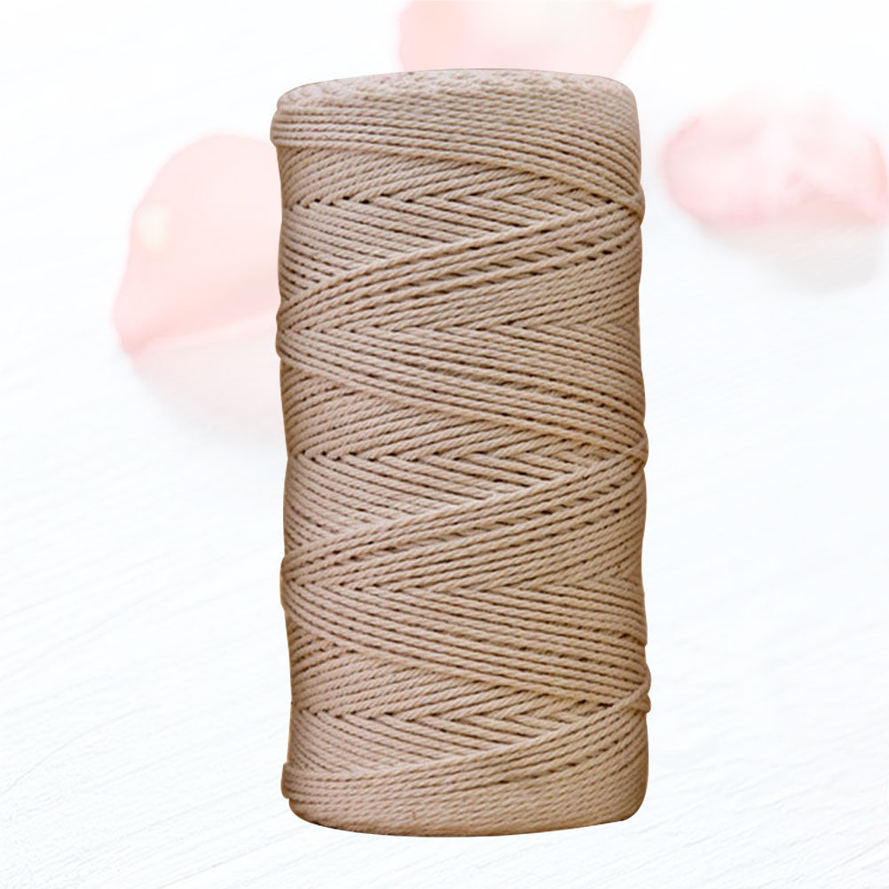 เชือกฝ้ายสีเบจธรรมชาติ 1 ชิ้น  - Macrame Cord Cotton บทวิจารณ์และราคา