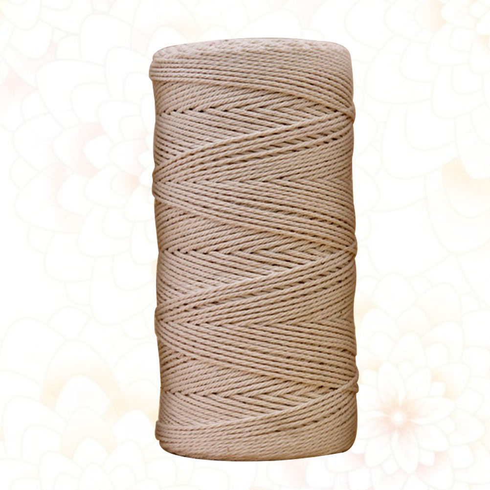เชือกฝ้ายสีเบจธรรมชาติ 1 ชิ้น  - Macrame Cord Cotton บทวิจารณ์และราคา