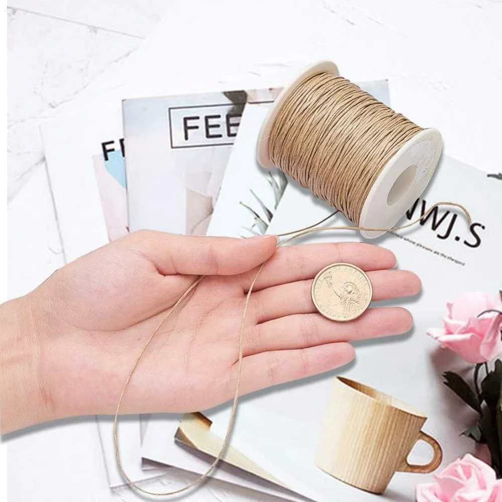 100 หลาผ้าฝ้าย,ด้ายฝ้าย 1 มม.W - Macrame Cord Cotton บทวิจารณ์และราคา