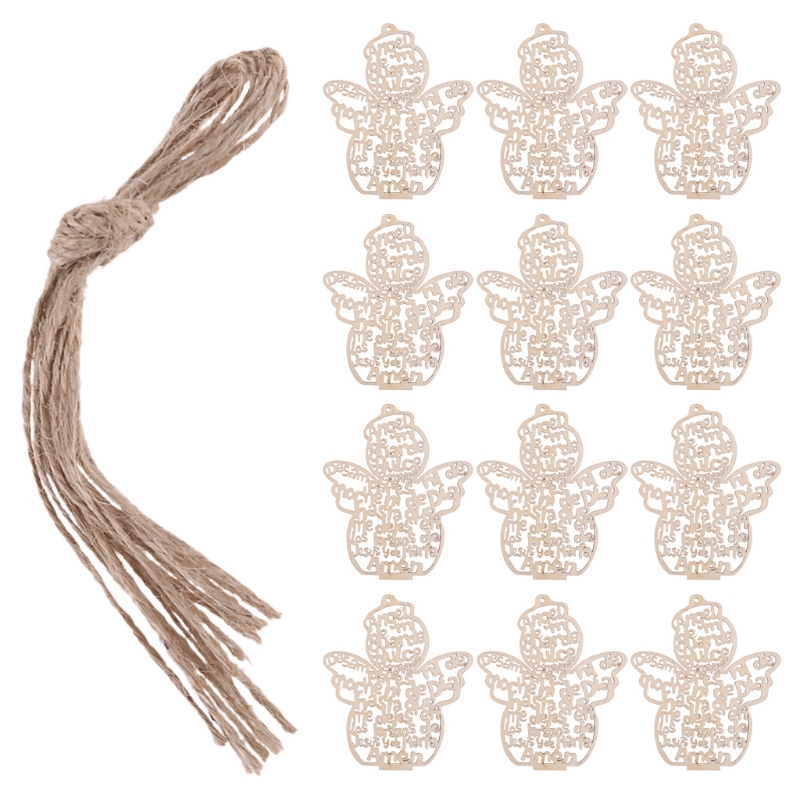 12 ชิ้น/แพ็คไม้ Hollow Out Ang - Art Craft Description บทวิจารณ์และราคา