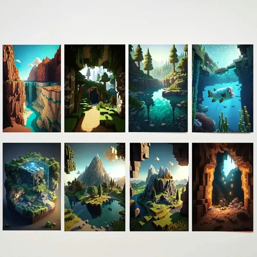 ภาพพิมพ์ลายเกมพิกเซลคราฟต์ สำห - Art Craft Game บทวิจารณ์และราคา
