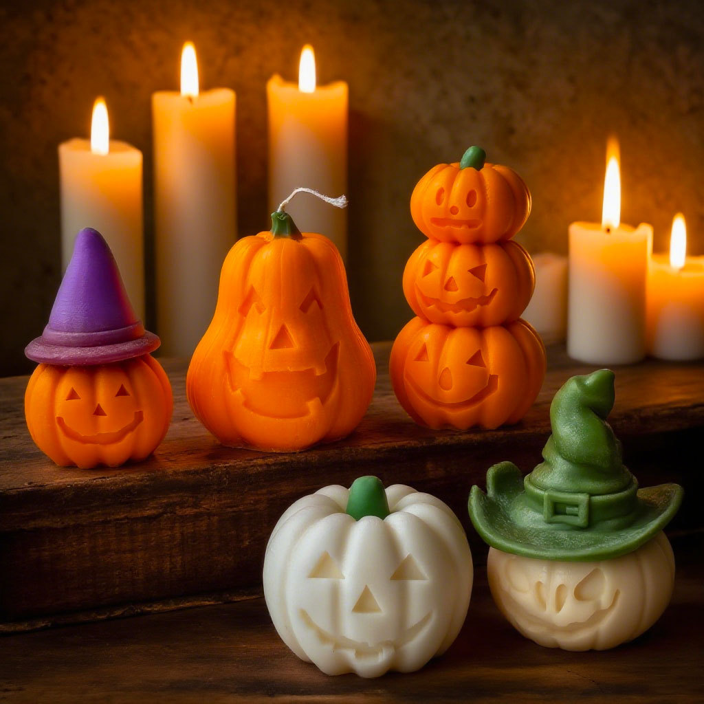 ฮาโลวีนปีศาจฟักทองซิลิโคนเทียน - Soy Candle Fragrance Oil บทวิจารณ์และราคา