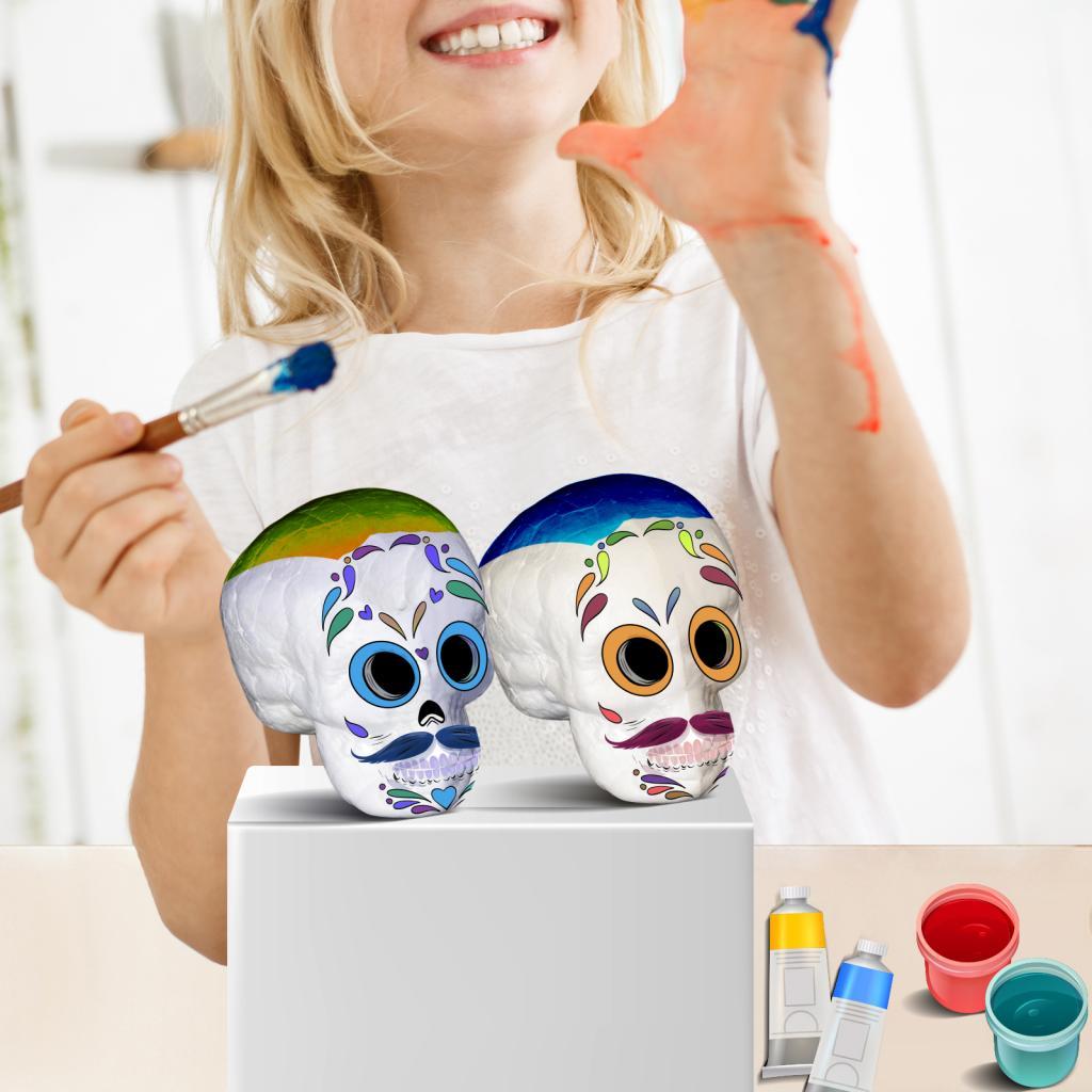 โฟมโพลีสไตรีนรูปทรงหัวกะโหลกสำ - Art Craft Kindergarten บทวิจารณ์และราคา