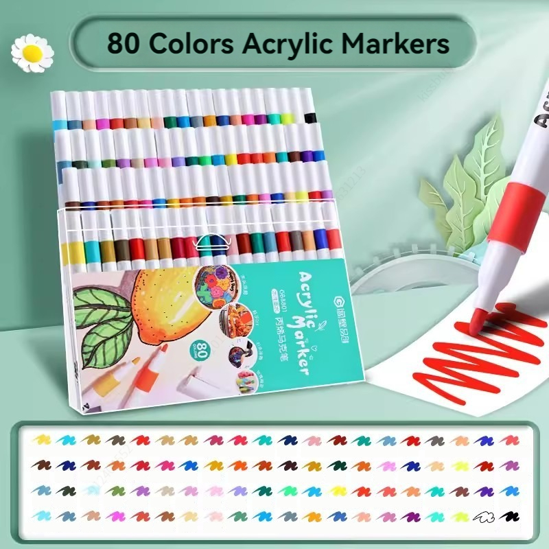 ชุดสีอะคริลิค 12-80 สี ปากกามา - Art Craft Kindergarten บทวิจารณ์และราคา