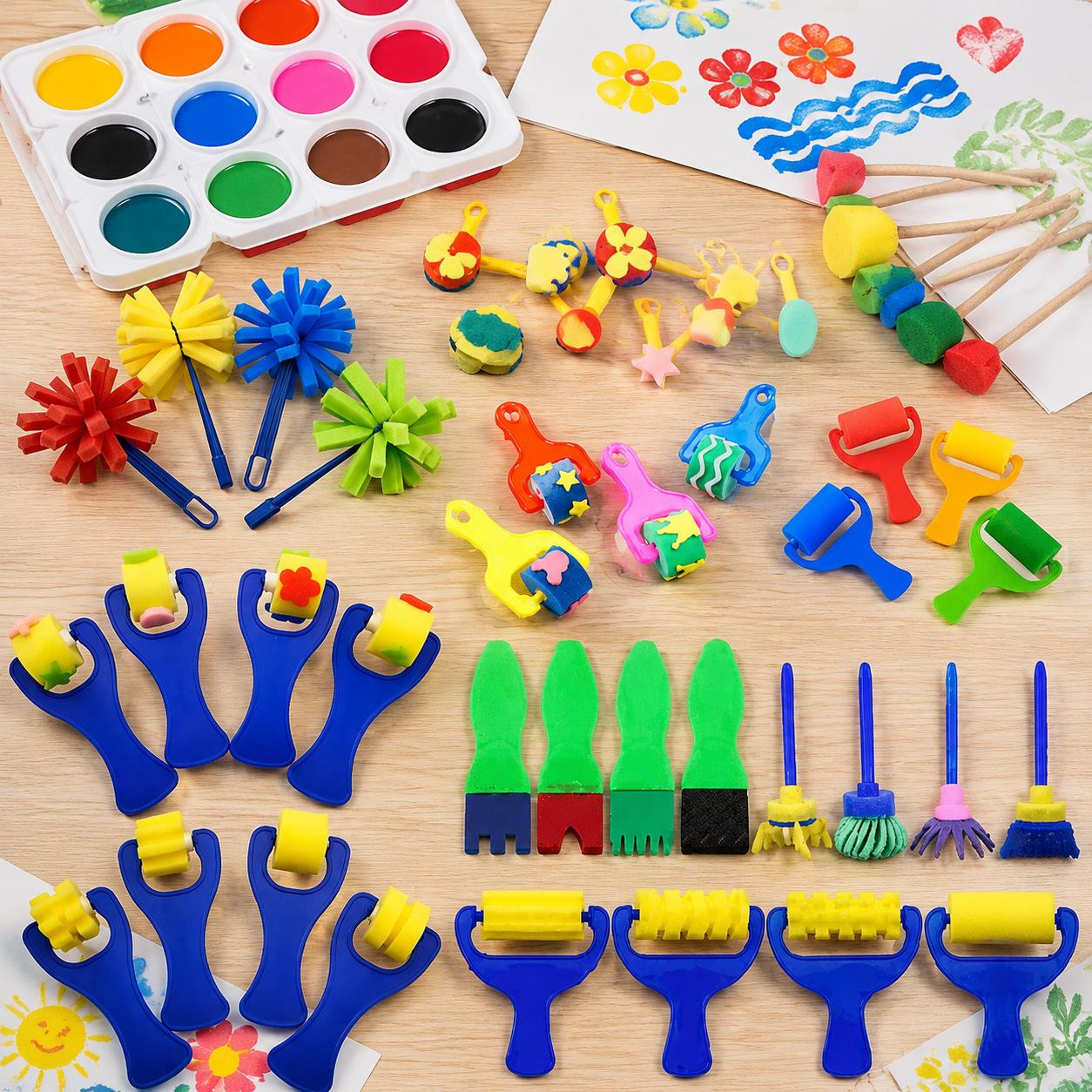 ชุดฟองน้ำและแปรงทาสีแบบรวม – ฟ - Art Craft Workshop บทวิจารณ์และราคา